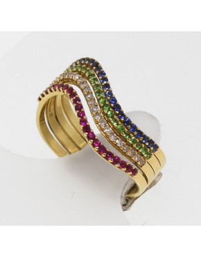 Meia aliança de pedras - 0014673 Meia aliança de pedras - 0014673